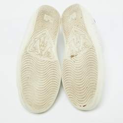 Pre Owned Gucci White Leather Interlocking G Ace Low Top Sneakers Size 35.5