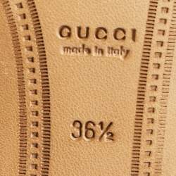 Pre Owned Gucci Brown Leather Horsebit Loafers Size 36.5