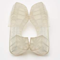 Gucci Transparent PVC Logo Mules Size 40
