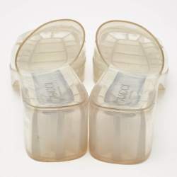 Gucci Transparent PVC Logo Mules Size 40