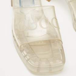 Gucci Transparent PVC Logo Mules Size 40