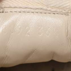 Gucci Cream Leather Rhyton Vintage Gucci Logo Sneakers Size 36.5