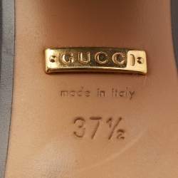 Gucci Black Leather Web Ankle Length Boots Size 37.5