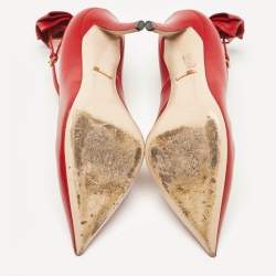 Gucci Red Leather Queen Margaret Pumps Size 38