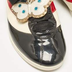 Gucci Multicolor Patent Leather New Ace Falacer Butterfly Sneakers Size 37.5