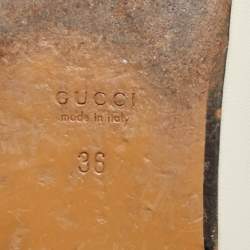 Gucci Cream Leather Princetown Mules Size 36