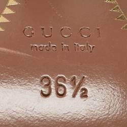 Pre Owned Gucci Cream Guccissima Leather Pumps Size 36.5