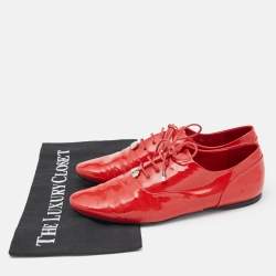 Gucci Red Patent Leather Lace Up Derby Size 36