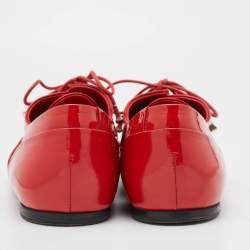 Gucci Red Patent Leather Lace Up Derby Size 36