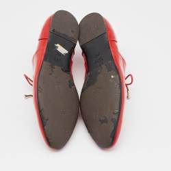 Gucci Red Patent Leather Lace Up Derby Size 36