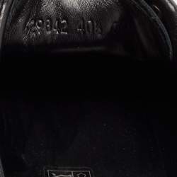 Gucci Black Microguccissima Leather Low Top Sneakers Size 40.5