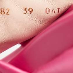 Pre Owned Gucci Pink Matelasse Nylon Angelina Slide Sandals Size 39