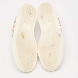 Gucci Multicolor Blooms Print Leather Slip On Sneakers Size 36
