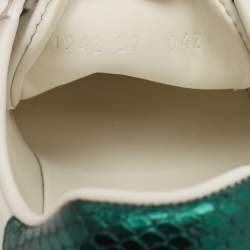 Gucci White Leather Ace Bee Embroidered Low Top Sneakers Size 37