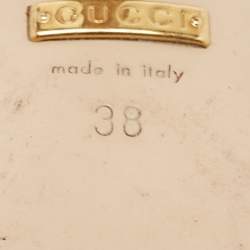 Pre Owned Gucci Black/Red Leather Molina Heart Pumps Size 38