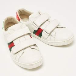 Pre Owned Gucci White Leather Ace Low Top Sneakers Size 38