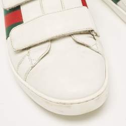 Pre Owned Gucci White Leather Ace Low Top Sneakers Size 38