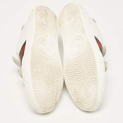 Pre Owned Gucci White Leather Ace Low Top Sneakers Size 38