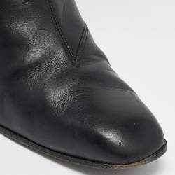 مملوكة مسبقًا حذاء بوت للركبة غوتشي جلد أسود إليزابيث مقاس 42