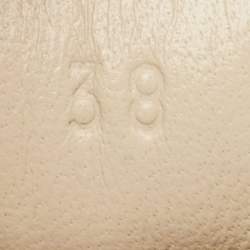 Gucci Cream Leather Vintage Logo Rhyton Sneakers Size 38