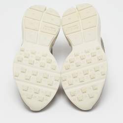 Gucci Beige Jumbo GG Supreme Canvas Rhyton Sneakers Size 38