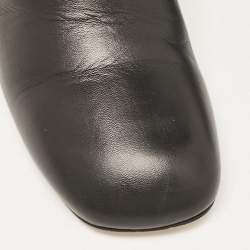 Gucci Black Leather GG Blondie Ankle Boots Size 38