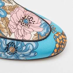 Gucci Multicolor Canvas Horsebit Princetown Mules Size 40