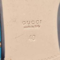 Gucci Multicolor Canvas Horsebit Princetown Mules Size 40