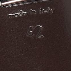 Pre Owned Gucci Black Leather Horsebit Block Heel Slide Sandals Size 42