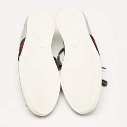 Gucci Silver Glitter Web Bambi Sneakers Size 38.5