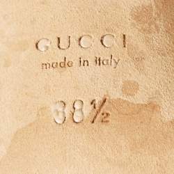 Gucci Red Leather Claudie Ankle Strap Sandals Size 38.5