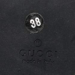 Gucci Black Microguccissima Leather Calf Length Boots Size 38