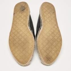 Gucci Black GG Canvas Espadrille Flats Size 40.5
