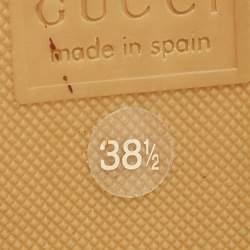 Pre Owned Gucci Beige/Brown GG Supreme Canvas Bee Print Espadrille Flats Size 38.5