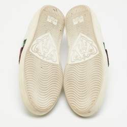 Gucci White Leather Lip Ace Low Top Sneakers Size 36.5