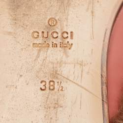 Pre Owned صندل غوتشي برينستاون  فرو وجلد وردي مقاس 40