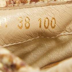 Pre Owned Gucci Beige Matelasse Raffia GG Marmont Espadrille Mules Size 38