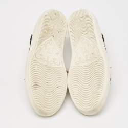 Pre Owned حذاء رياضي غوتشي آيس جلد أبيض مزين سهم مقاس 35