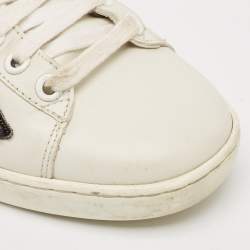 Pre Owned حذاء رياضي غوتشي آيس جلد أبيض مزين سهم مقاس 35