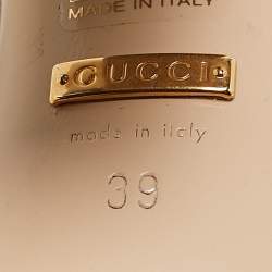 Gucci Grey Leather Horsebit Ankle Strap Sandals Size 39