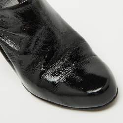 Gucci Black Patent Leather Hysteria Ankle Booties Size 38.5