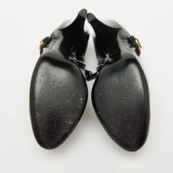 Gucci Black Patent Leather Hysteria Ankle Booties Size 38.5