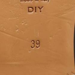 Pre Owned Gucci Pink Leather Princetown Flat Mules Size 39