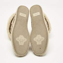 مملوكة مسبقًا Gucci Brown GG Canvas and Faux Fur Horsebit Fria Snow Boots Size 39