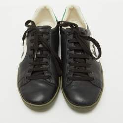 Gucci Tricolor Leather Interlocking G Ace Low Top Sneakers Size 38.5