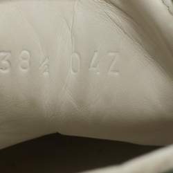 Gucci White Leather and Python Embossed Ace Low Top Sneakers Size 38.5