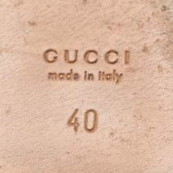Gucci Off-White Leather Princetown Mules Size 40