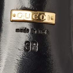 Pre Owned Gucci Brown Leopard Print Calf Hair Horsebit Pumps Size 38