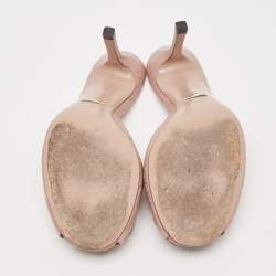 مملوكة مسبقًا Gucci Light Pink Guccissima Leather Hollywood Slide Sandals Size 37.5