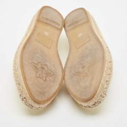 Gucci Yellow Matelassé Leather GG Marmont Espadrille Flats Size 37.5